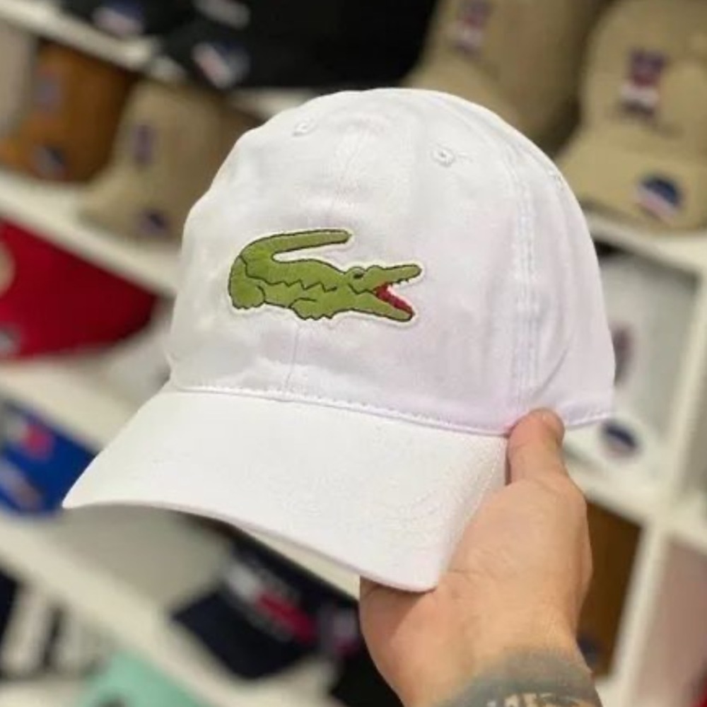Lacoste Adjustable Cotton Twill Cap White - Picture 5 of 7